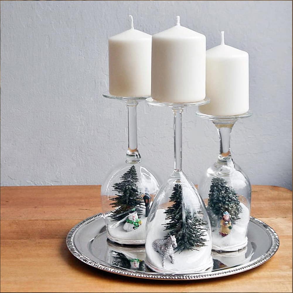 Wine Glass Holiday Decoration